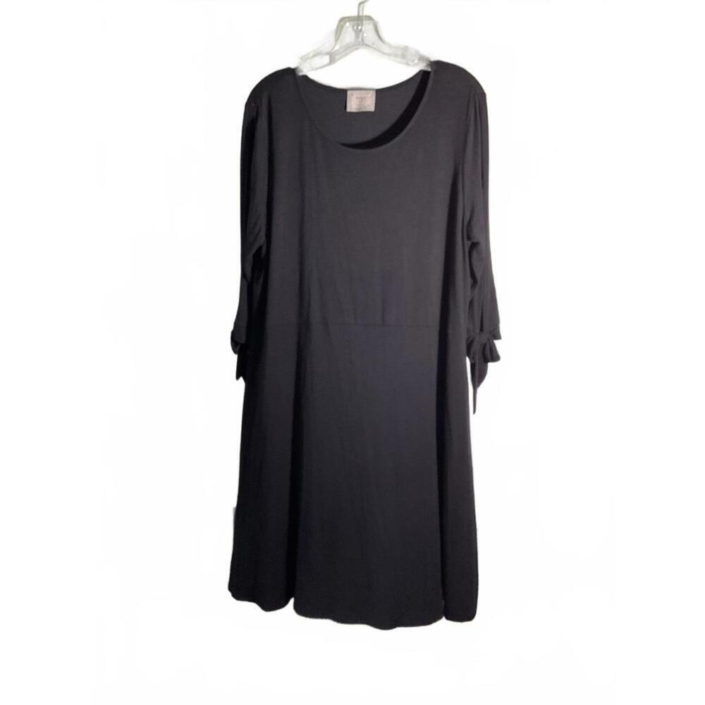Chalet Midi Dress - Bamboo Minimalist Lagenlook Comfortable Size Large